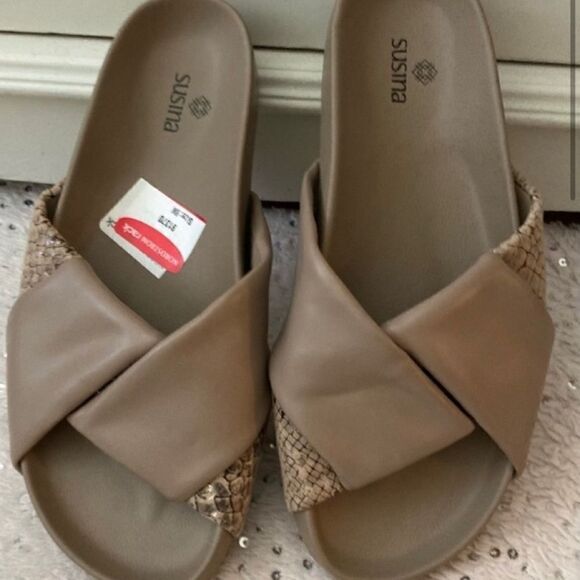 Susina Vista Snakeskin Slide Sandals Size 8 NWT - Picture 7 of 7